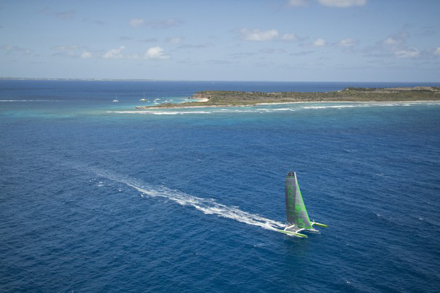 Phaedo 3 rounding Tintamarre setting records in St. Barts