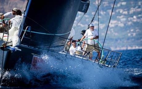 Bella Mente Racing Owner/Driver Hap Fauth at the helm during the Copa del Rey MAPFRE 2014 in Palma de Mallorca (Photo Credit: Jesus Renedo). 