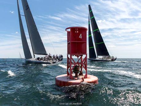 Bella Mente at the start of the 2014 Newport Bermuda Race (Photo Credit: Onne van der Wal) 