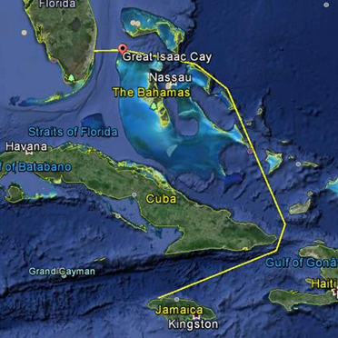 Chart of the MoBay race course