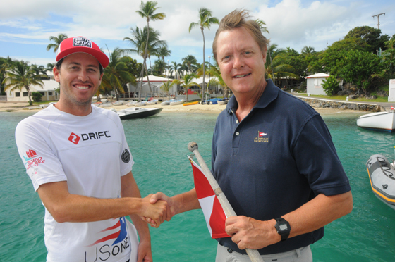 Canfield and his team racing in, and winning, the Carlos Aguilar Match Race, presented by AeroMD, in Charlotte Amalie, St. Thomas, December 2015.