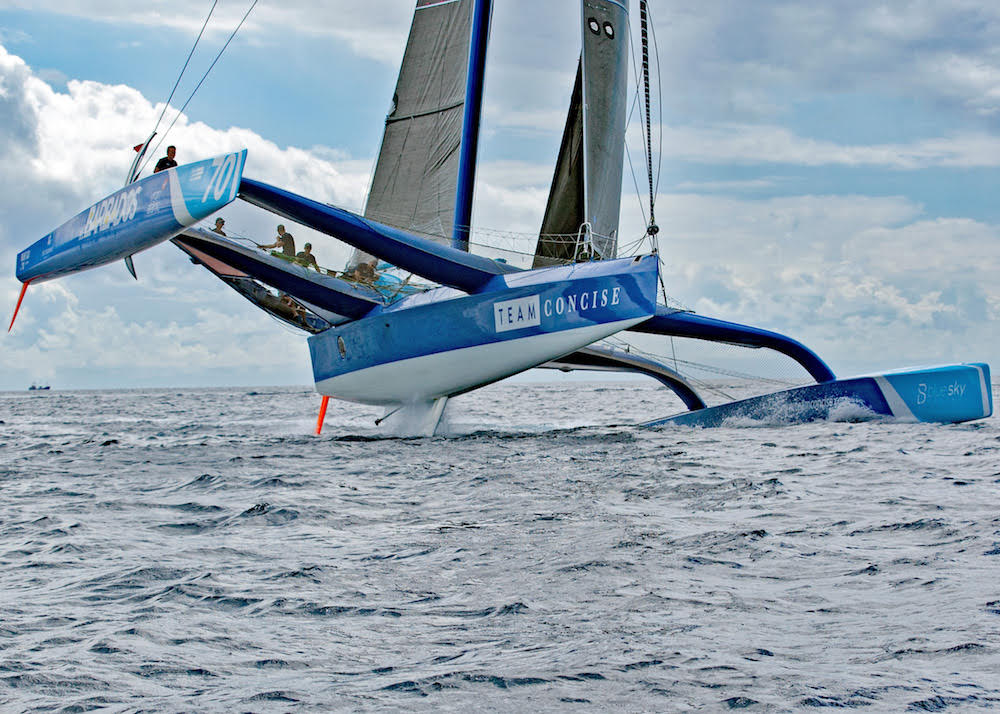 The MOD70 Ms Barbados Concise10, in full flight. Peter Marshall/MGRBR