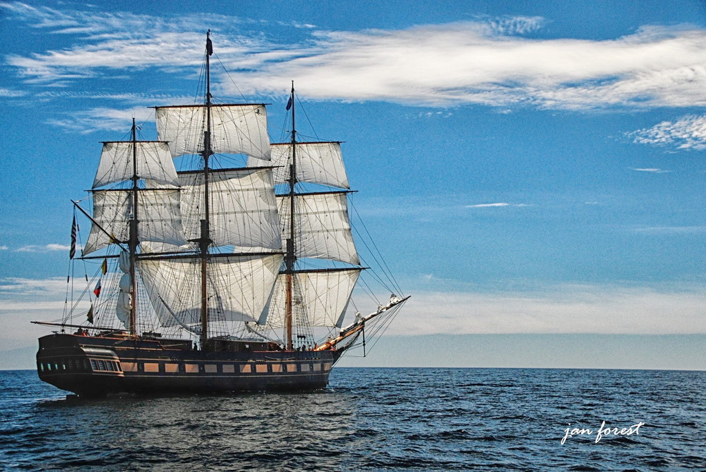 SSV Oliver Hazard Perry under sail. (Credit Jan Forest)