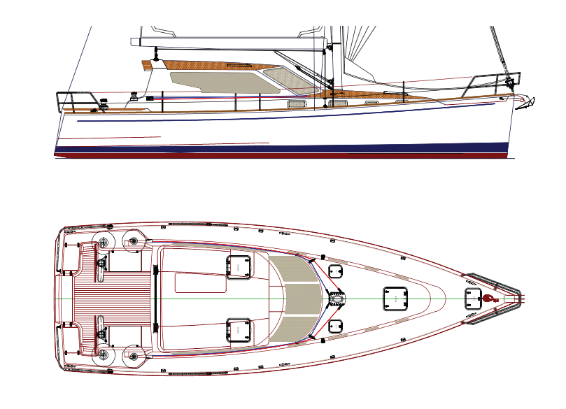 Tartan Custom 37DH Deck House Sloop