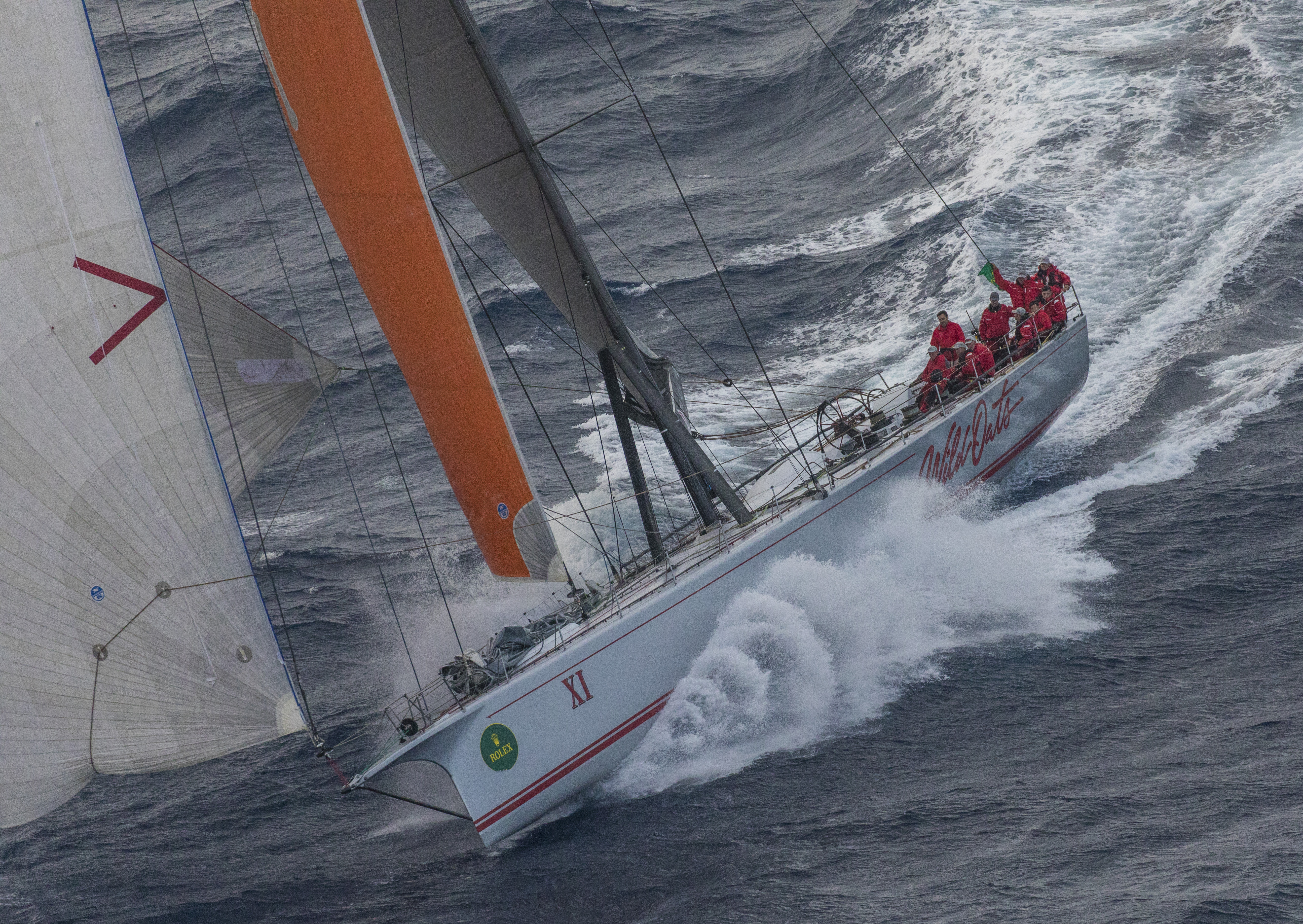 Eight-time line honors winner WILD OATS XI was forced to retire from the race after sustaining keel damage