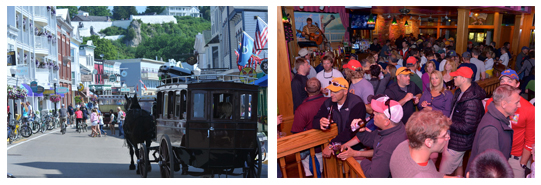 Bicycle and buggy are the modes of transportation on tiny Mackinac Island, which welcomes racers with open arms. (Credit Martin Chumiecki)