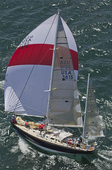  St. David's winner Actaea reaching fast under spinnaker.  Photo Daniel Forster/PPL