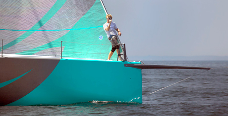 Vesper, an IRC52, won its class in both the Big Boat Buoy Races and the Round-the-Island Race last year at Edgartown Yacht Club Race Week (Photo Credit Michael Berwind).