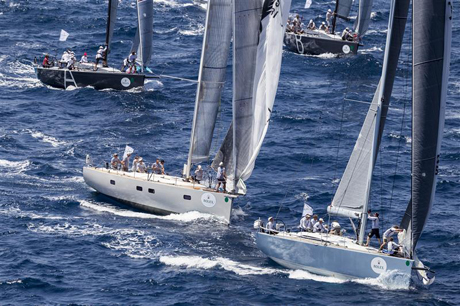 Fleet getting ready for the spinnaker hoisting