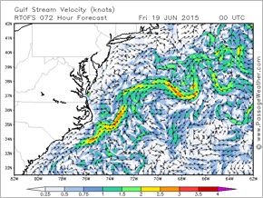 Gulf Stream Velocity - Knots