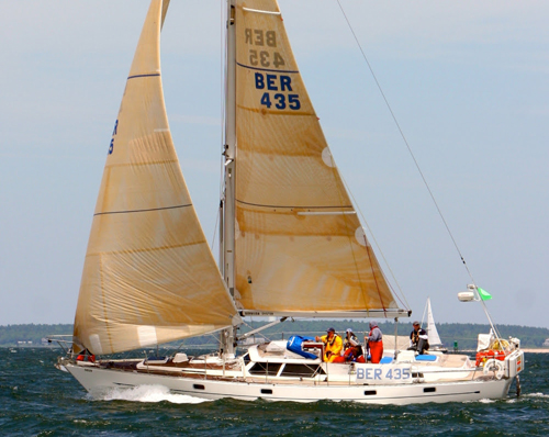 Paul Hubbard and his crew aboard Bermuda Oyster