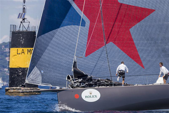 ROBERTISSIMA, ITA sails pass La Moutte after the start of the offshore race