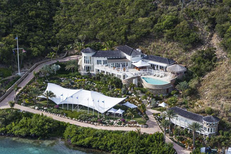 Aerial view of Yacht Club Costa Smeralda, Virgin Gorda