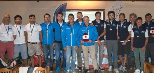 Crowded podium of new ORC Sportboat champions - photos Fabio Taccola