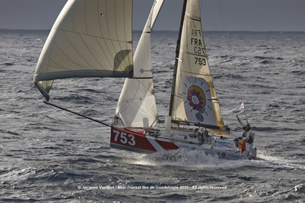 A game of tacking and of luck - Mini Transat 2015