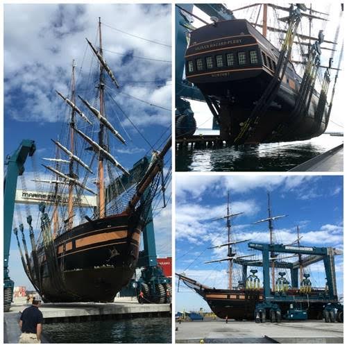 SSV Oliver Hazard Perry hauled at J. Goodison Company. (Credit Russell Melin)