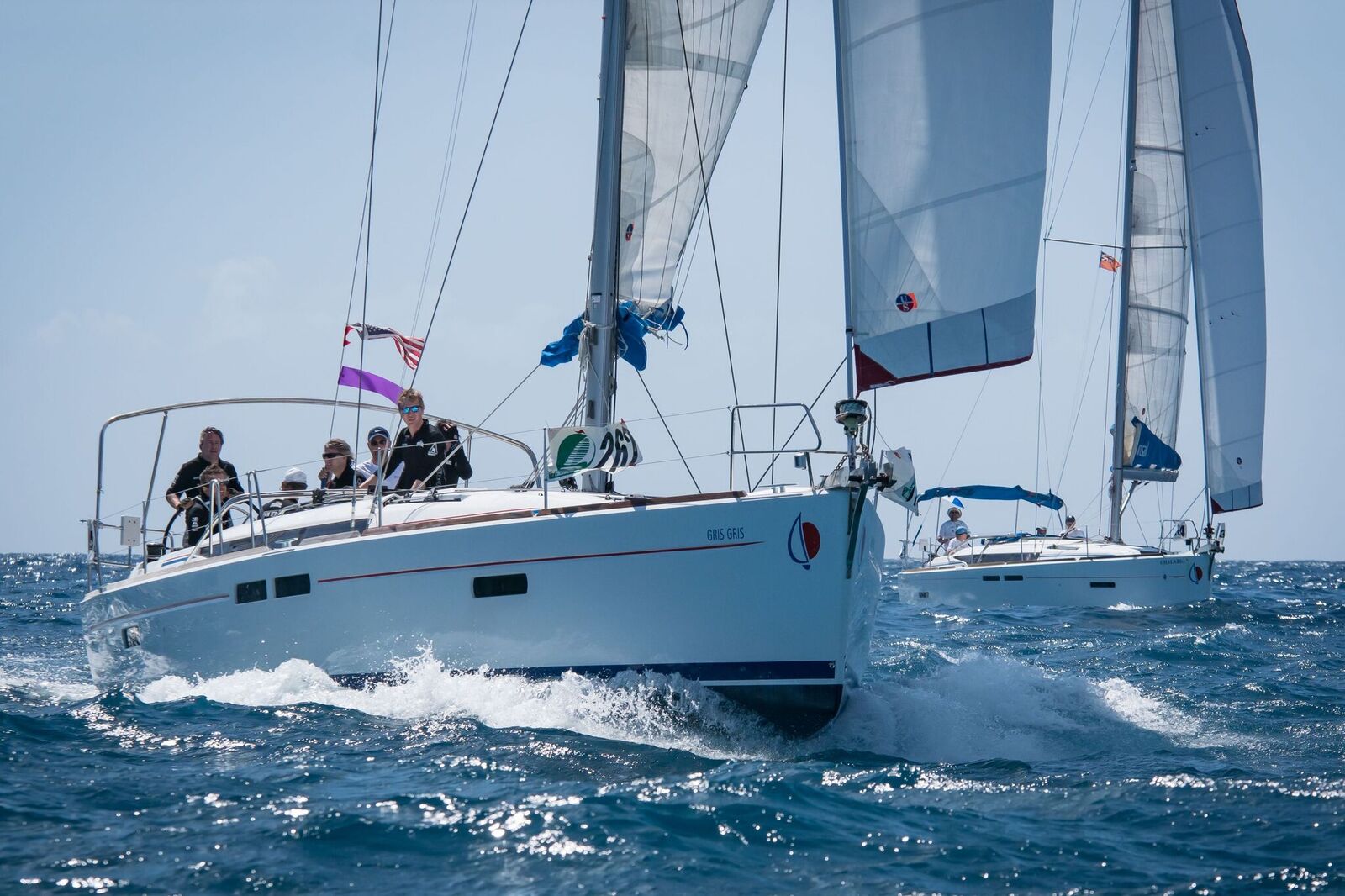 Bareboat charter yacht racing in the 2017 St. Maarten Heineken Regatta (Photo Credit: Laurens Morel)