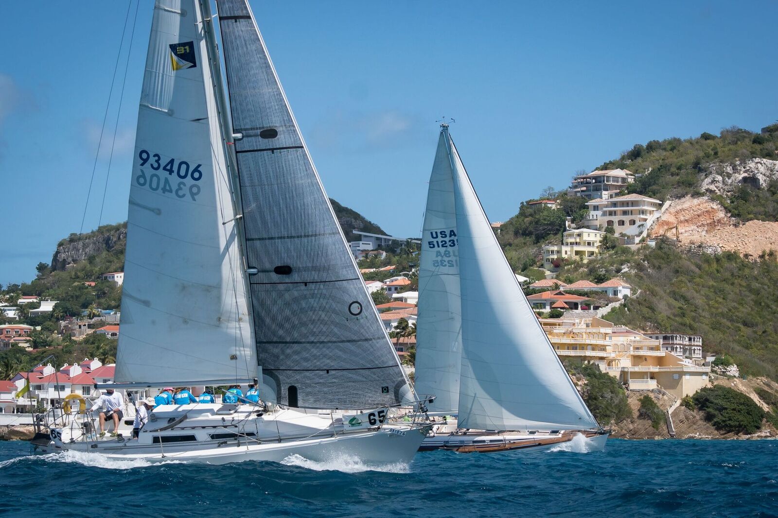 Competitors racing in the 2017 St. Maarten Heineken Regatta (Photo Credit: Laurens Morel)