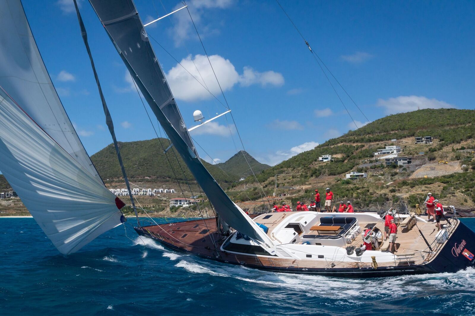 Maxi Class' Varsovie racing in the 2017 St. Maarten Heineken Regatta (Photo Credit: Laurens Morel)