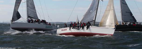 The IRC Class at the 2013 Intercollegiate Offshore Regatta  (Photo Credit McMichaelYachts.com)