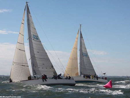 The J/44 Class at the 2013 Intercollegiate Offshore Regatta  (Photo Credit McMichaelYachts.com)