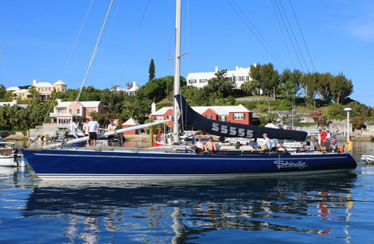 Shindig took Line Honors in the 2013 Marion Bermuda Race. The big blue Andrews 68 finished the 645 nm course at 4:55:13 ADT/3:55:13 EDT on Tuesday morning June 18. Although this looked to be a fast race for the first 48 hours, it became painfully slow as the boat inched its way in the last 100 miles approaching Bermuda.Spectrum Photo