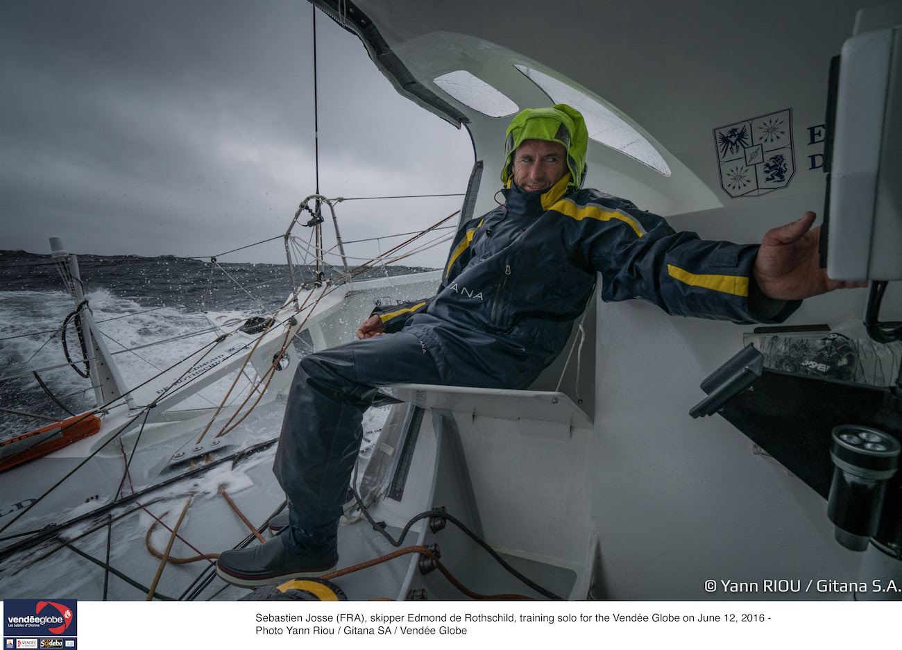 Sebastien Josse (FRA), skipper Edmond de Rothschild, training solo for the Vendee Globe on June 12, 2016 - Photo Yann Riou / Gitana SA / Vendee Globe